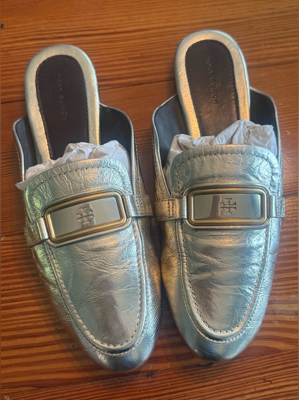 TORY BURCH Georgia Backless Gold metallic Loafer